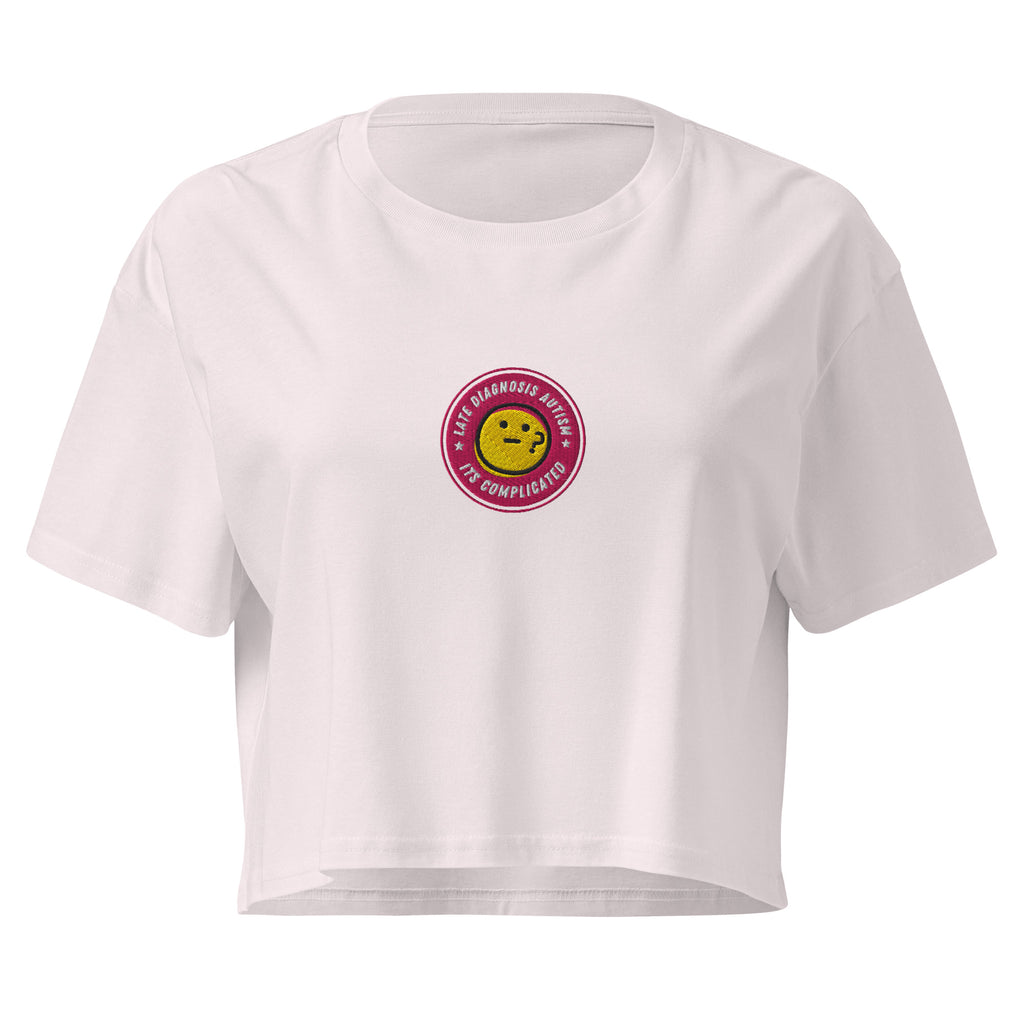It's Complicated Autism | Soft Cropped Top | Late Diagnosis womens-crop-top-orchid-front-69f8c5bca36ec Crop Top