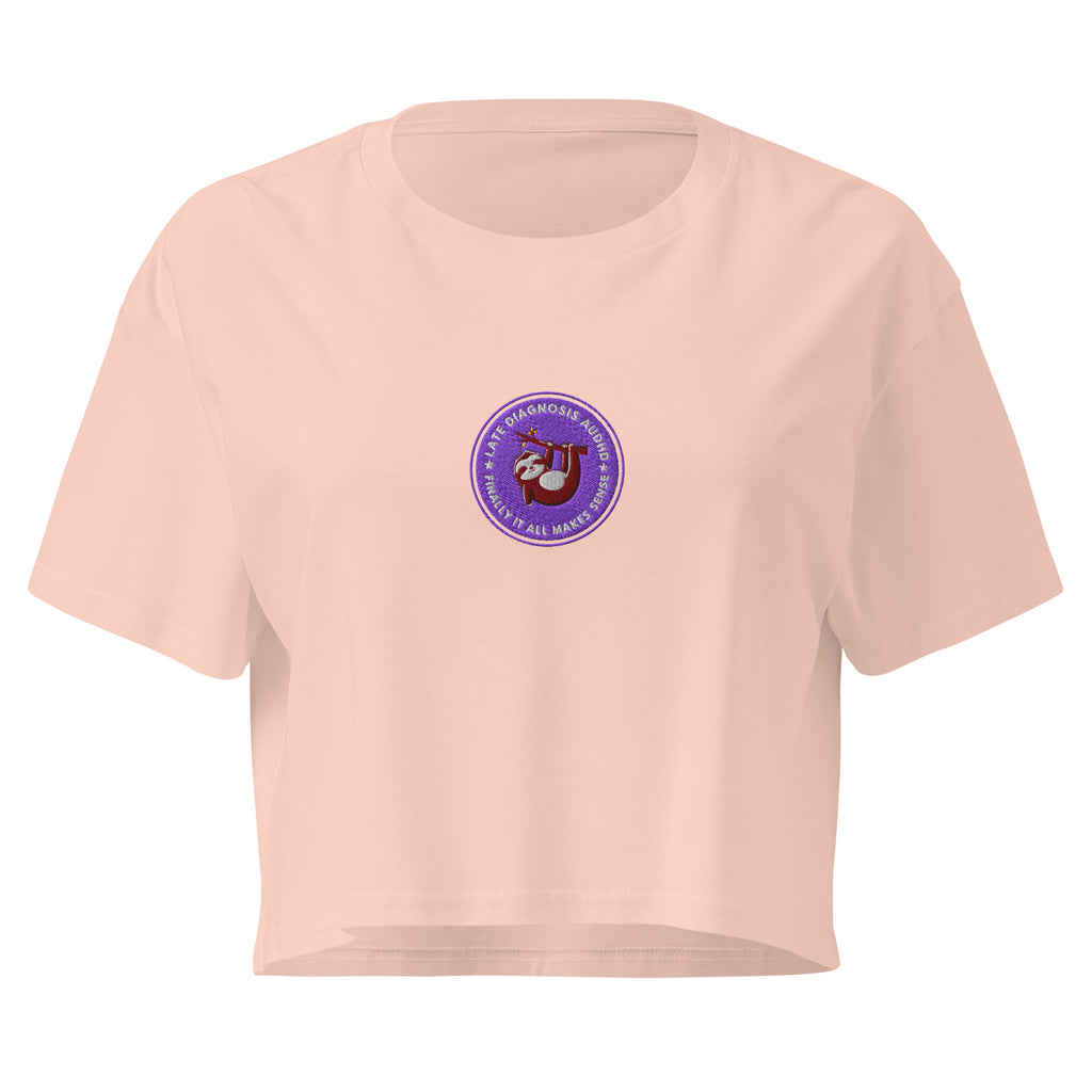 Finally ... AuDHD | Women’s Crop Top | Late Diagnosis womens-crop-top-pale-pink-front-69f73eafd564d Crop Top