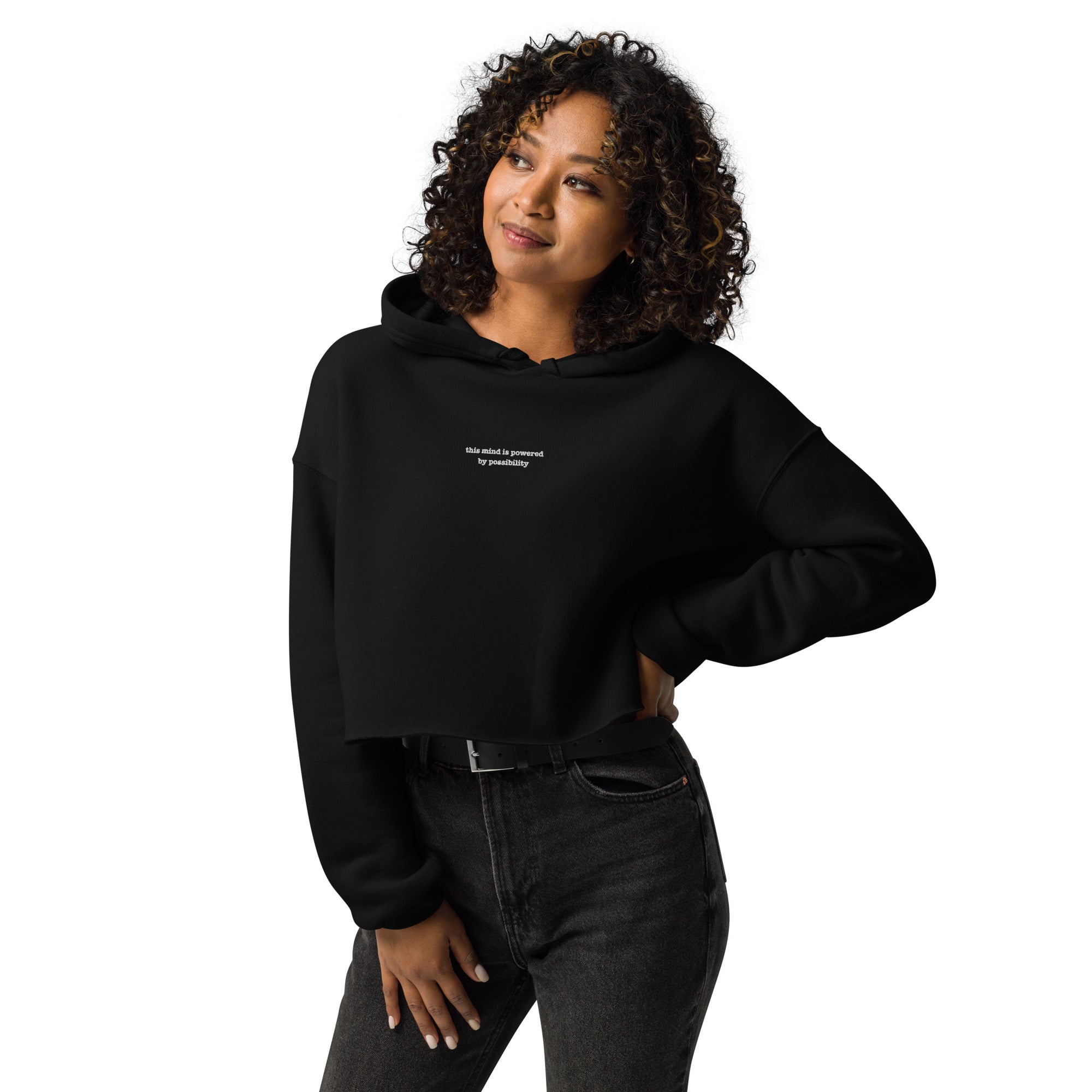 Powered by Possibility | Soft Crop Hoodie | Zero Apologies - Wonderfully Wired