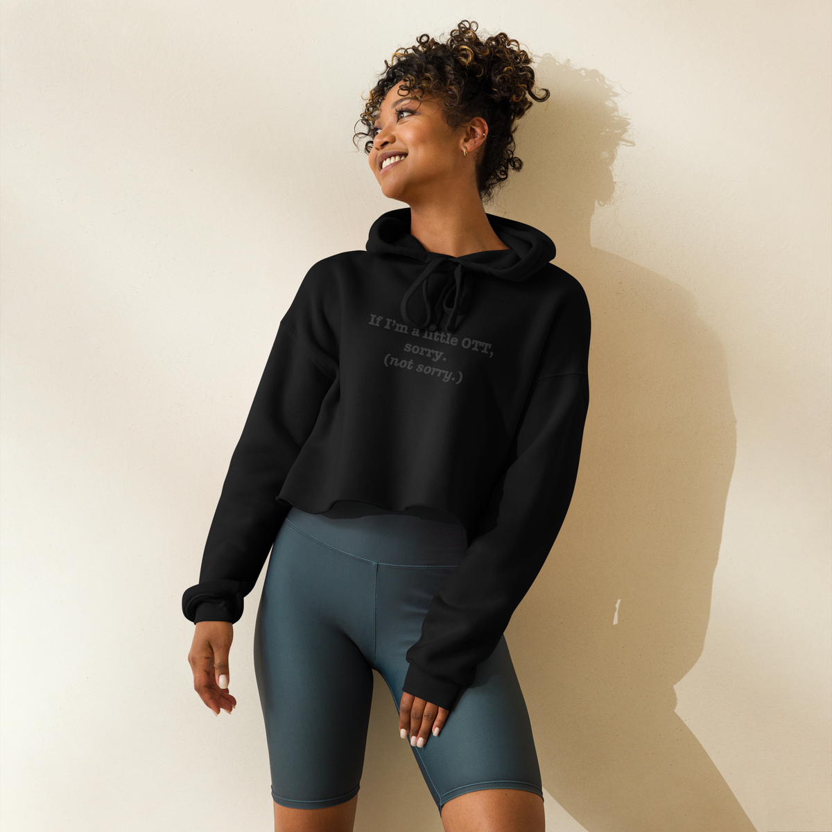 OTT? Sorry (Not Sorry) | Printed Crop Hoodie | Sass & Spoons