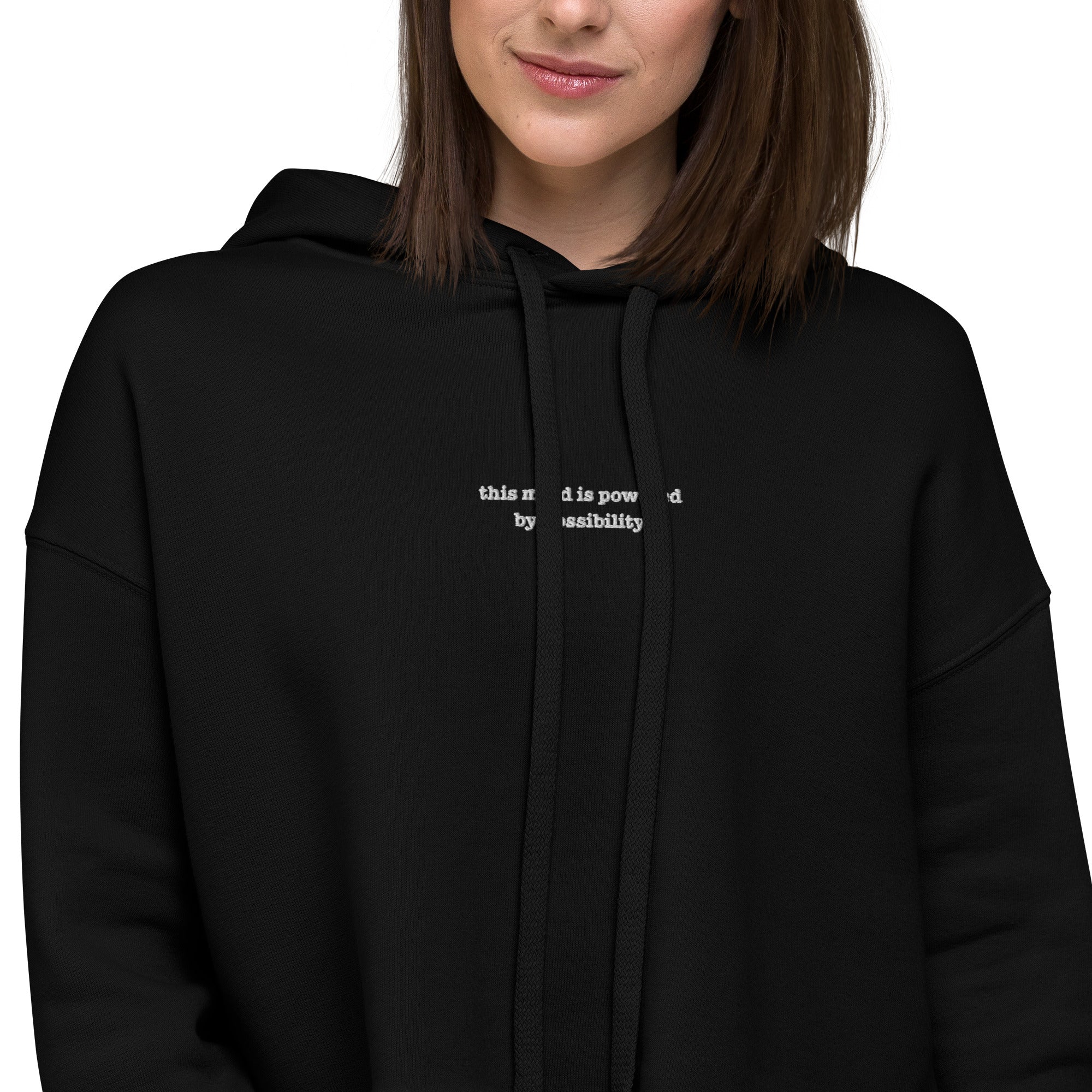 Powered by Possibility | Soft Crop Hoodie | Zero Apologies - Wonderfully Wired