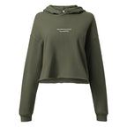 Powered by Possibility | Soft Crop Hoodie | Zero Apologies womens-cropped-hoodie-military-green-front-6a6092de5cdc9 Hoodie