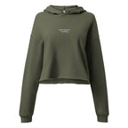 Small Talk Isn't My Thing | Soft Crop Hoodie | Zero Apologies womens-cropped-hoodie-military-green-front-6a60a86330d43 Hoodie