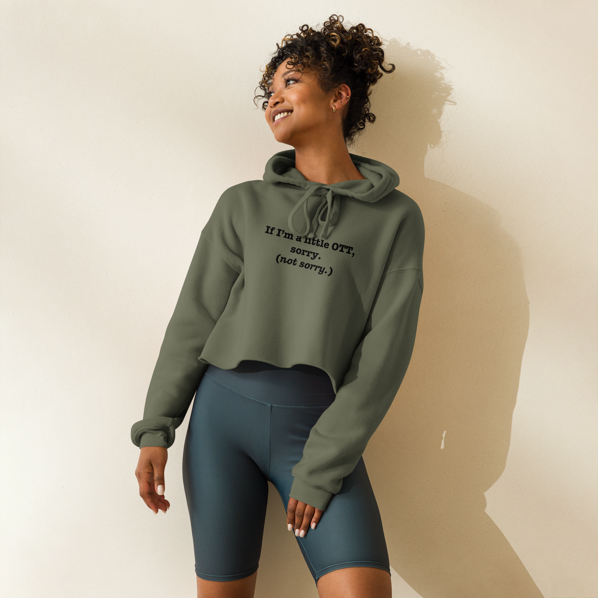 OTT? Sorry (Not Sorry) | Printed Crop Hoodie | Sass & Spoons
