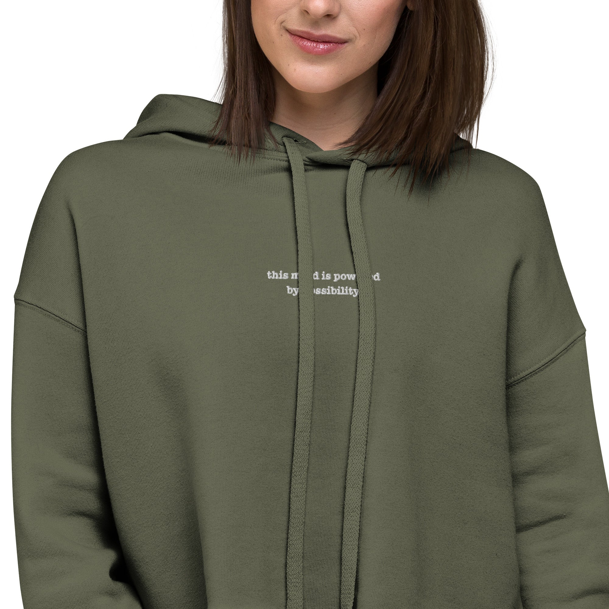 Powered by Possibility | Soft Crop Hoodie | Zero Apologies - Wonderfully Wired