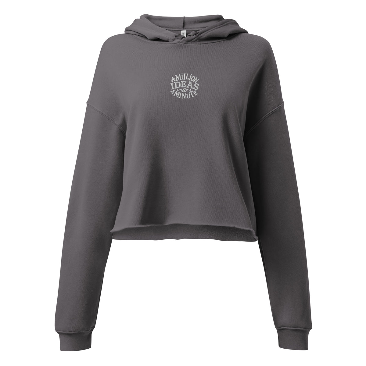 A Million Ideas A Minute | Soft Crop Hoodie | Sass & Spoons womens-cropped-hoodie-storm-front-6a608993e349b Hoodie