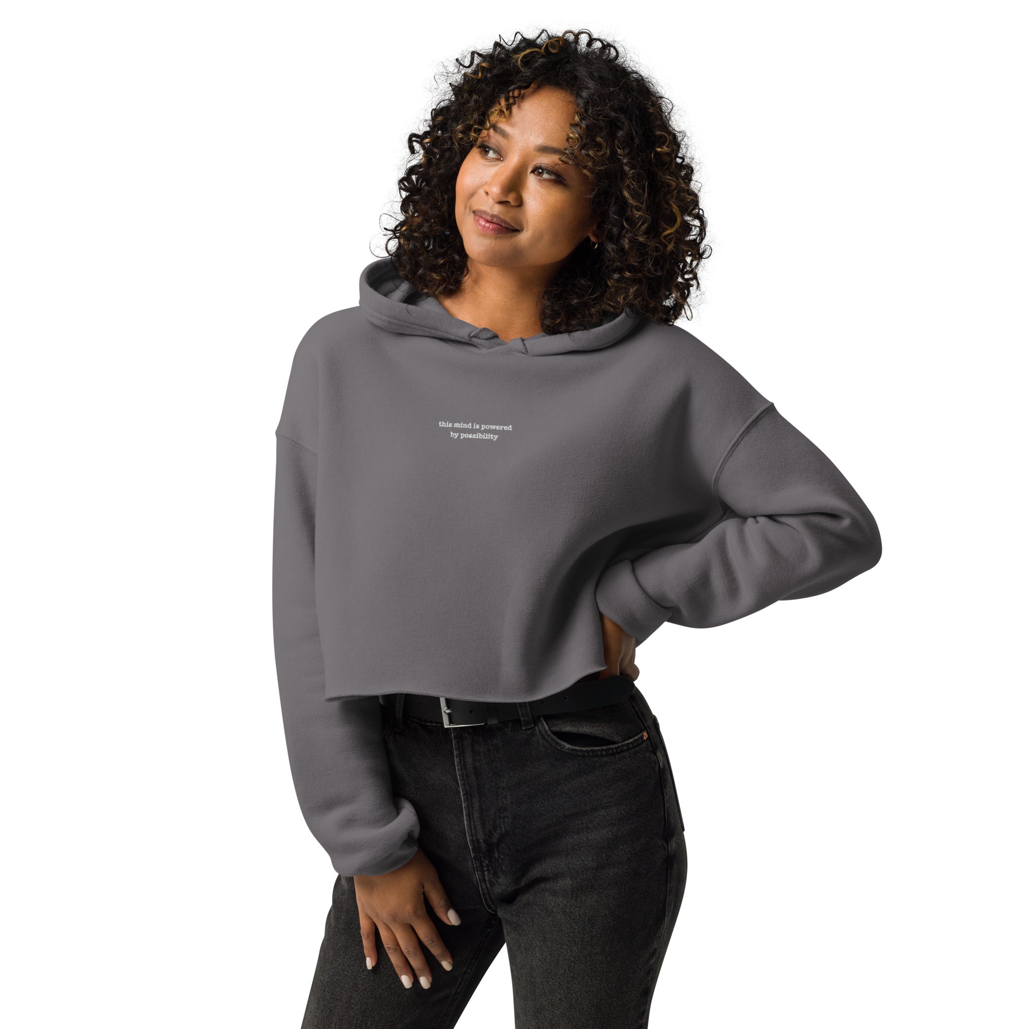 Powered by Possibility | Soft Crop Hoodie | Zero Apologies - Wonderfully Wired