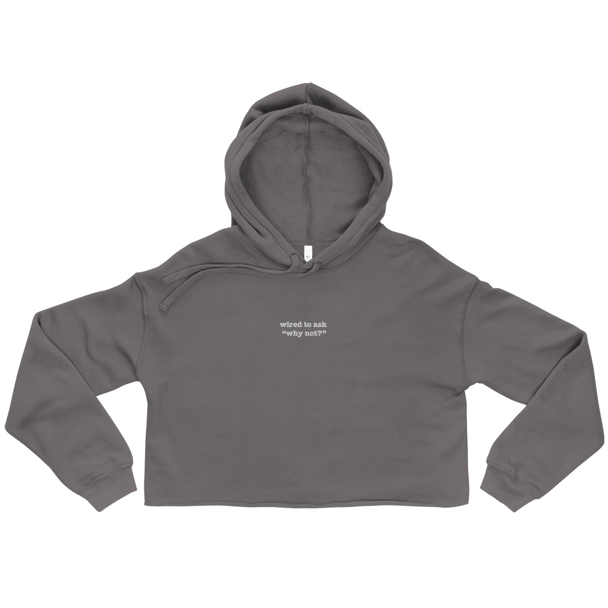 Wired to Ask "Why Not?" | Soft Crop Hoodie | Sass & Spoons womens-cropped-hoodie-storm-front-6a6497ae7592b Hoodie