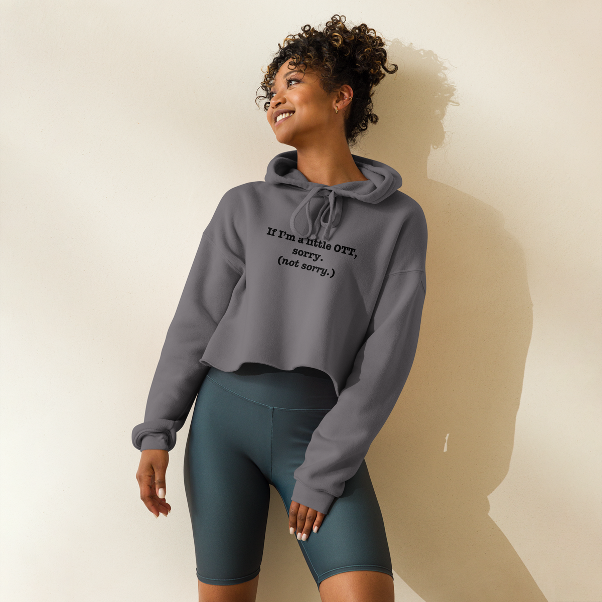 OTT? Sorry (Not Sorry) | Printed Crop Hoodie | Sass & Spoons