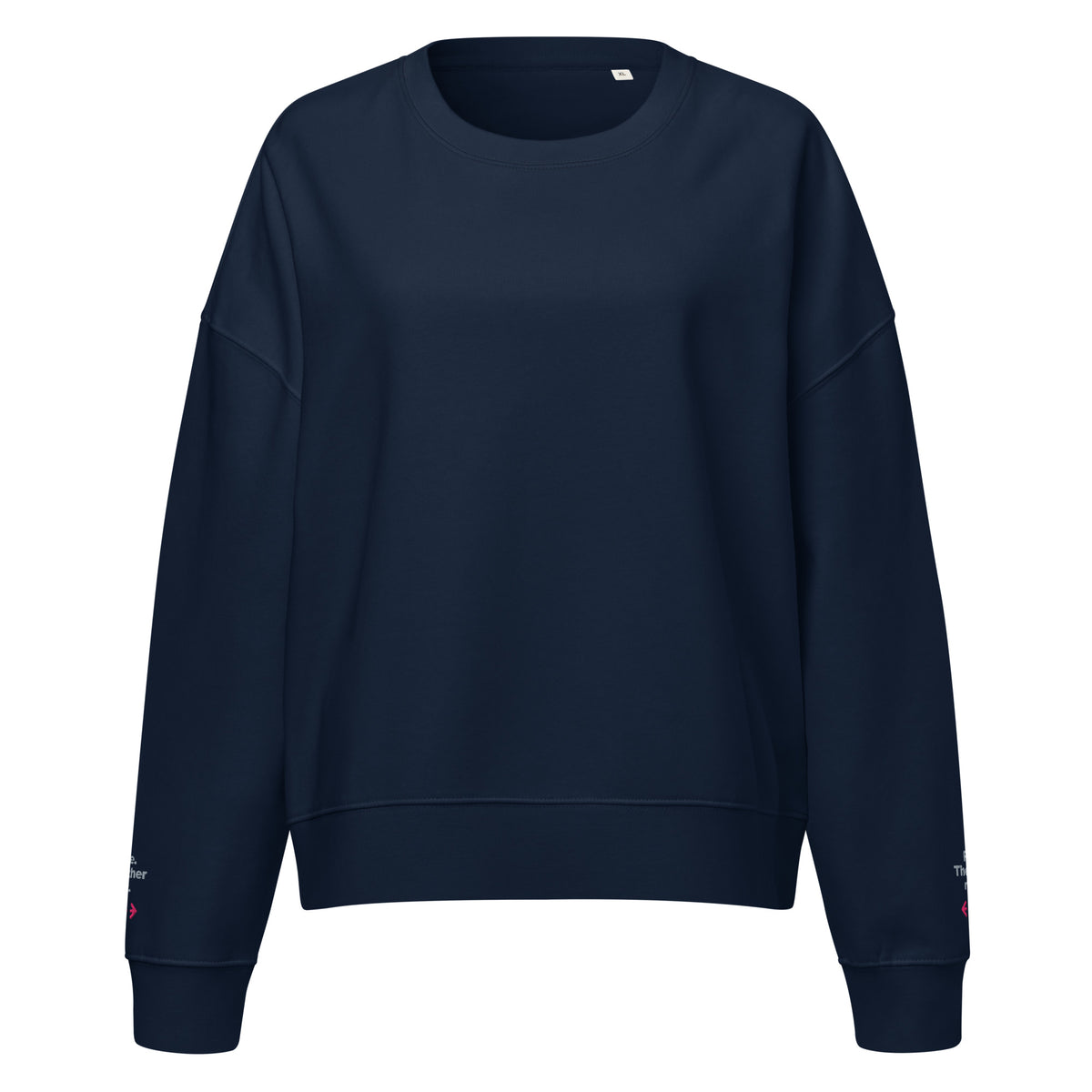 Psst. The Other Right women's organic sweatshirt in French Navy, front