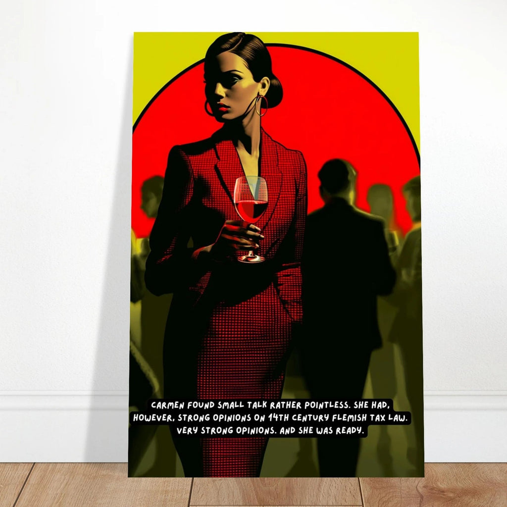 Carmen Found Small Talks Pointless wall art print, close view