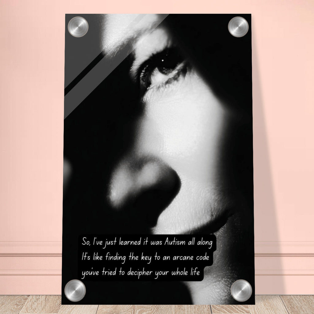 Confirmed: It's Autism (Arcane Code) wall art print, close view