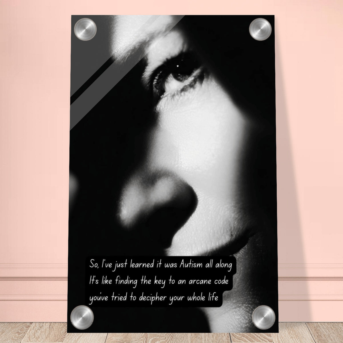 Confirmed: It's Autism (Arcane Code) wall art print, close view