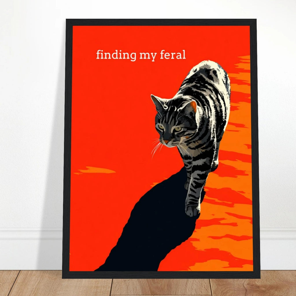 Finding My Feral wall art print, close view