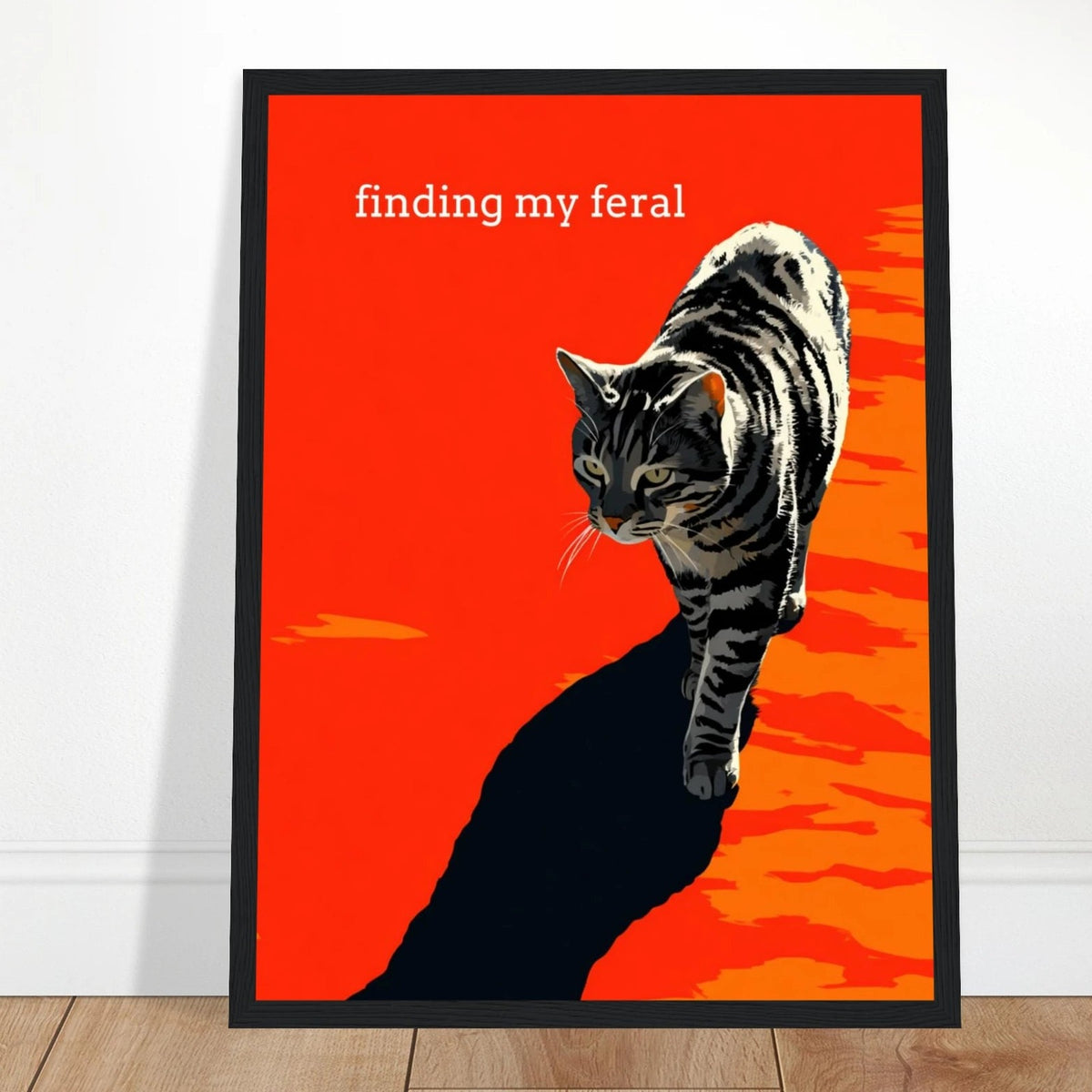 Finding My Feral wall art print, close view