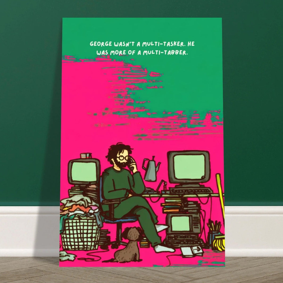 George The Multi-Tabber wall art print, close view