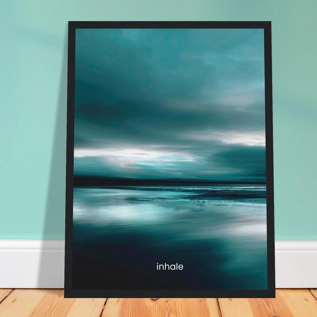Inhale wall art print, close view