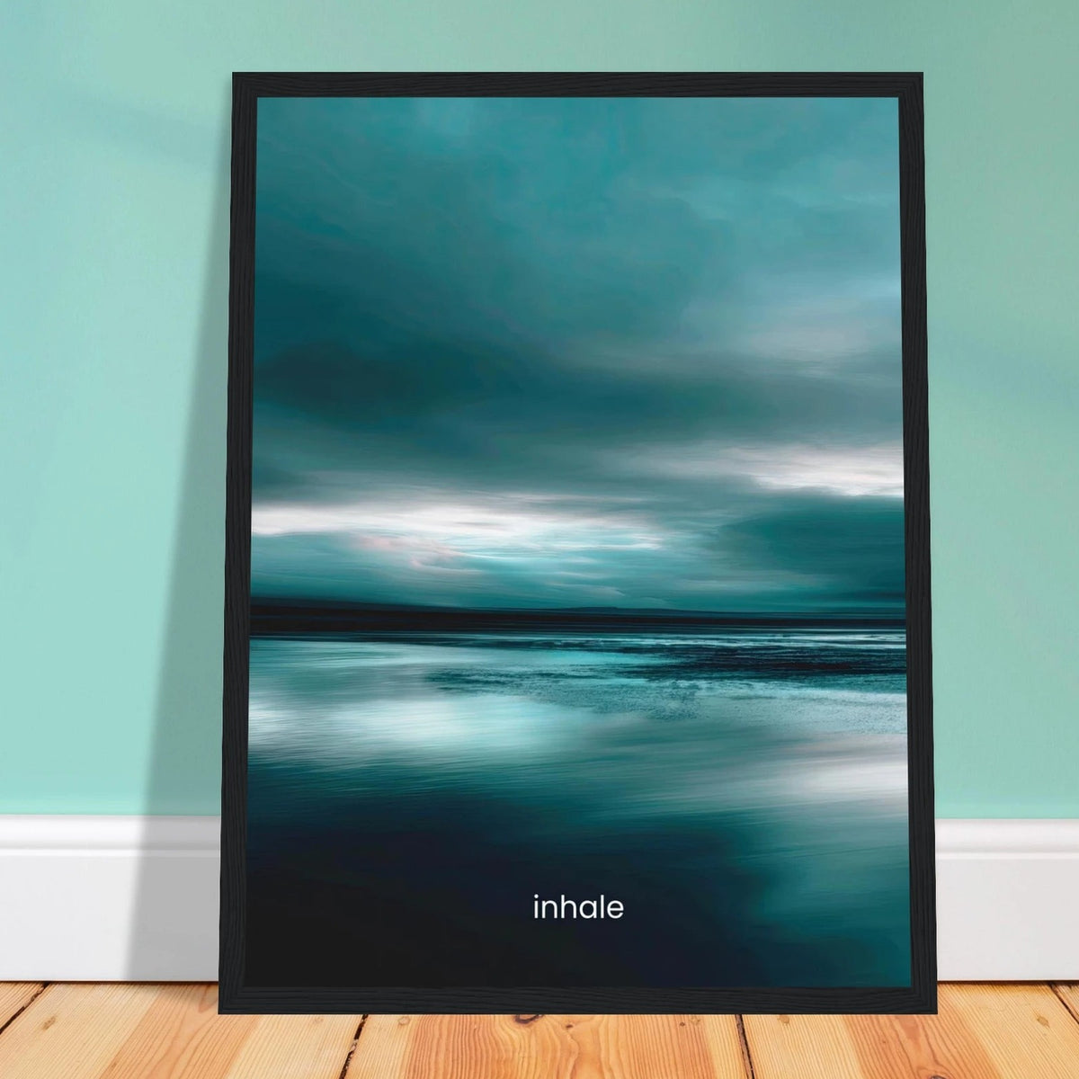 Inhale wall art print, close view