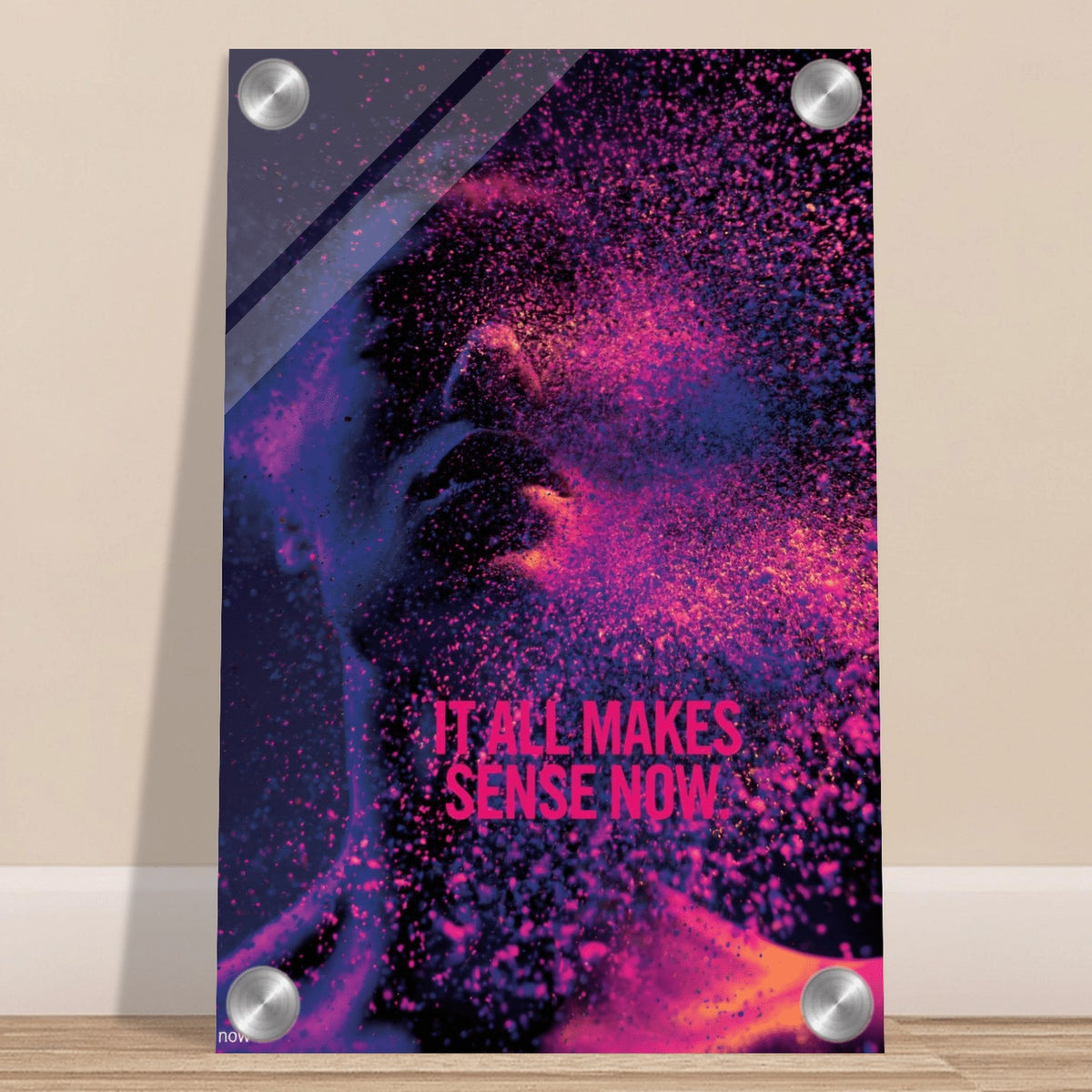It All Makes Sense Now (Violet) wall art print, close view