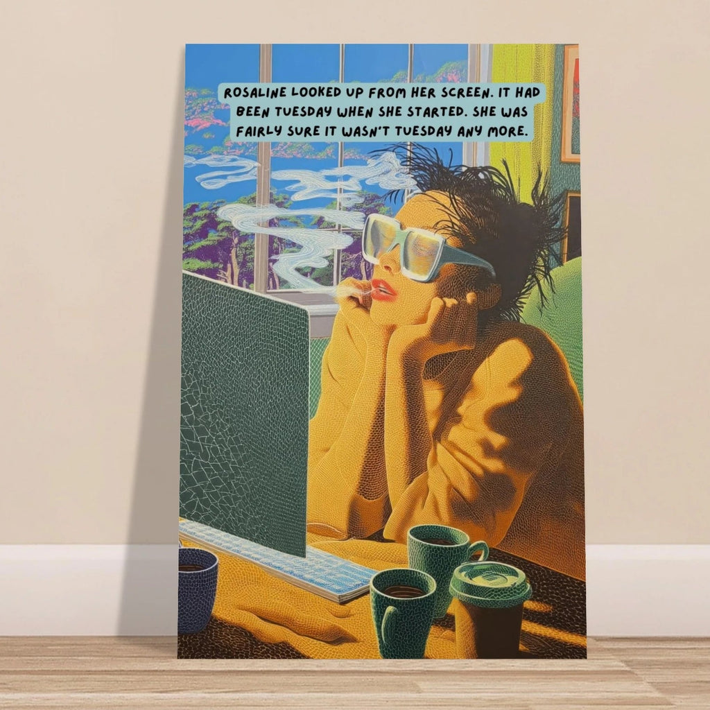 It Wasn't Tuesday Anymore wall art print, close view