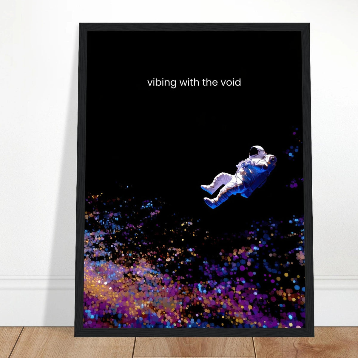 Vibing with the Void wall art print, close view