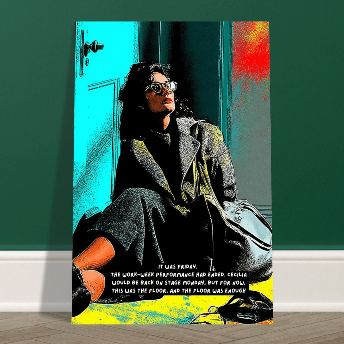 Cecilia's Week wall art print, close view