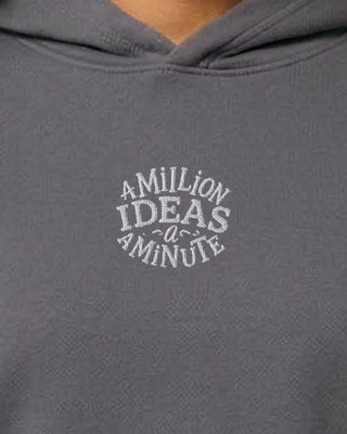 A Million Ideas A Minute | Embroidered Crop Hoodie | Sass & Spoons