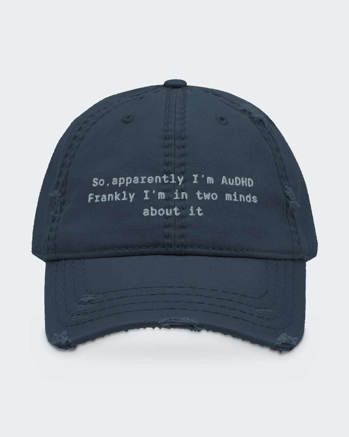 Apparently AuDHD (dad hat) embroidered dad hat in Navy