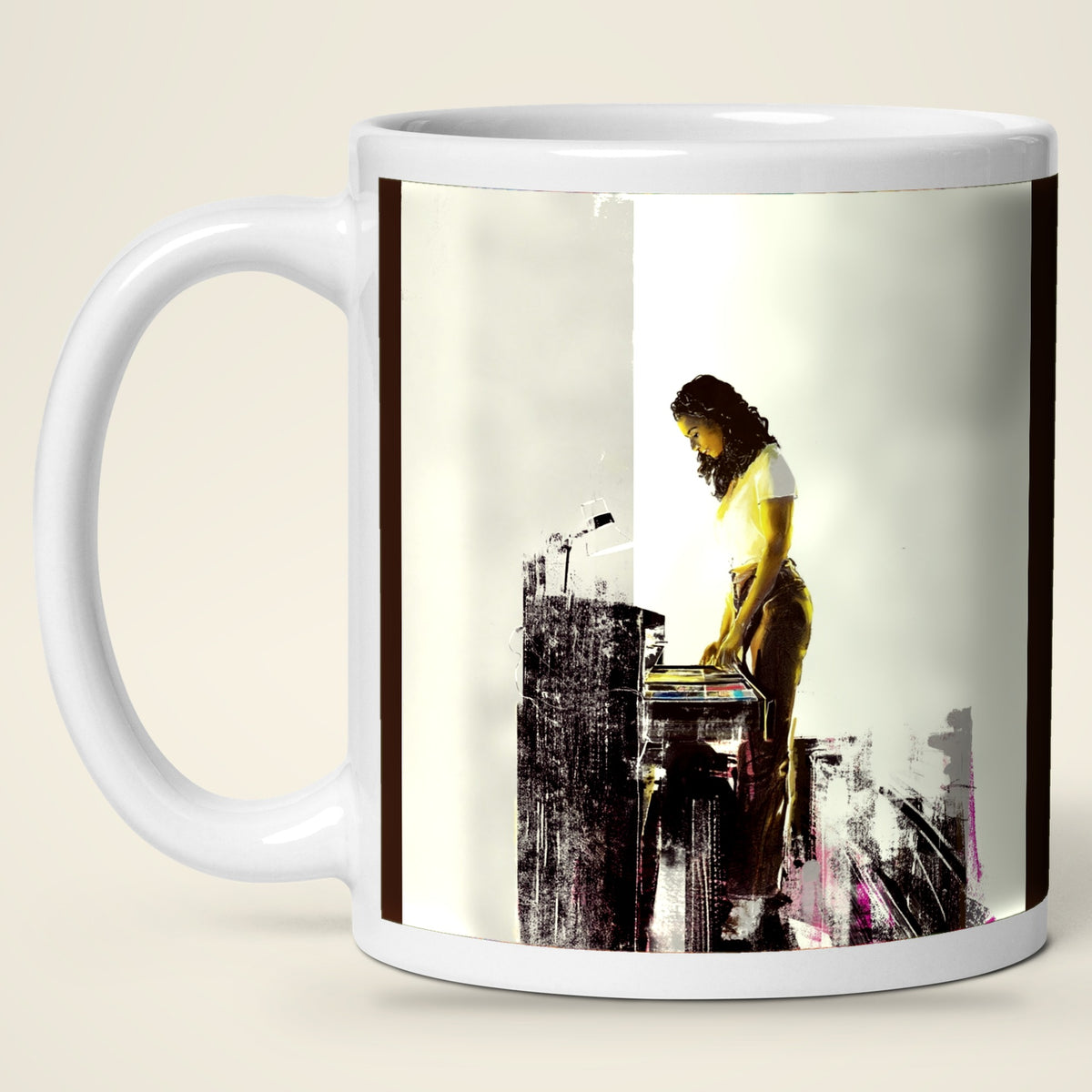 Constance's “Peak Right” mug, picture side
