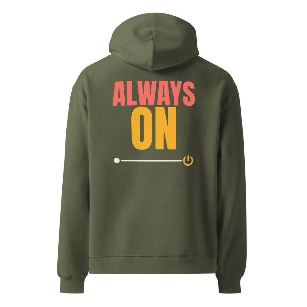 Always On oversized hoodie in Cypress, back print