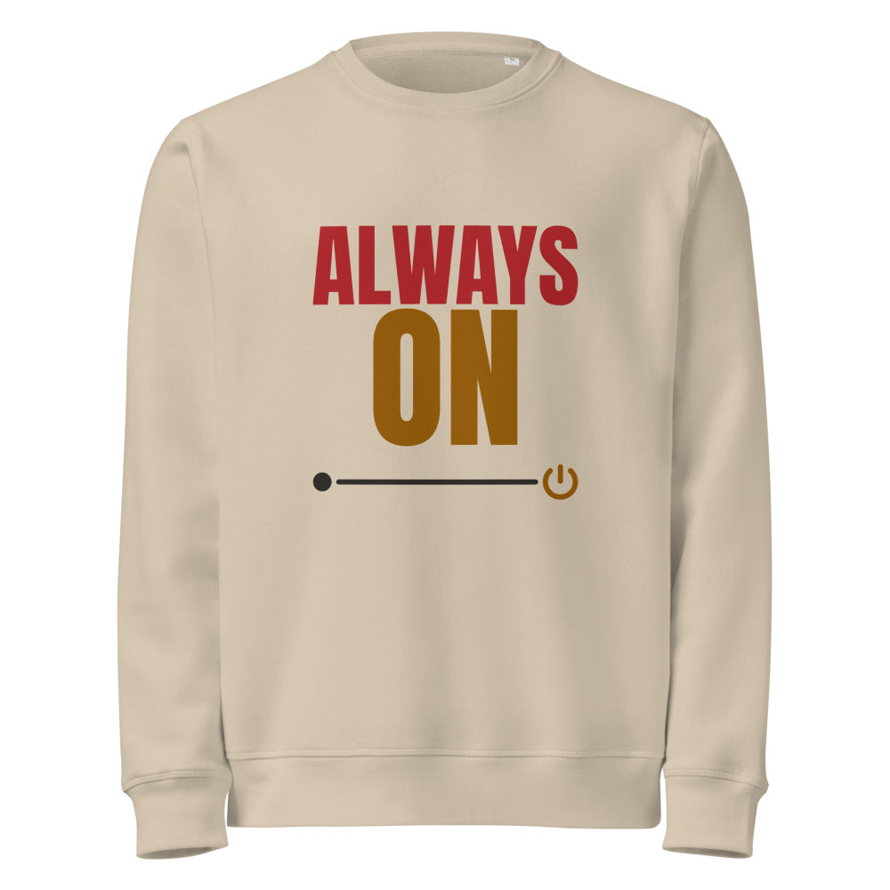 Always On organic sweatshirt in Desert Dust, front