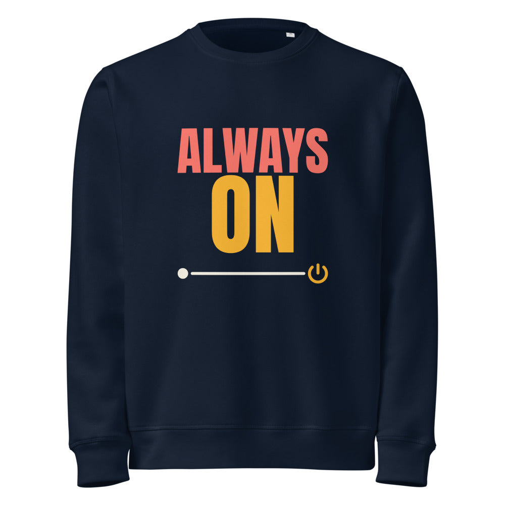 Always On organic sweatshirt in French Navy, front