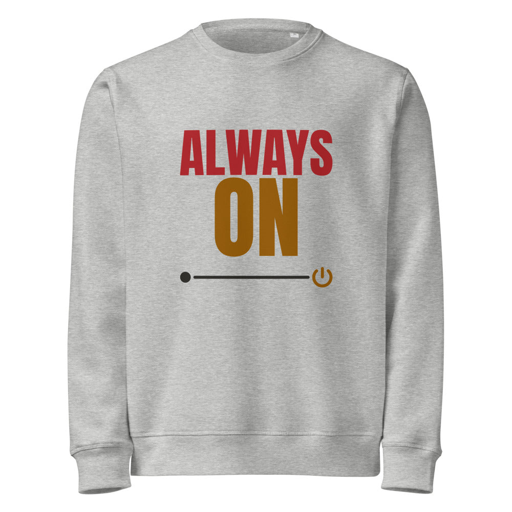 Always On organic sweatshirt in Heather Grey, front