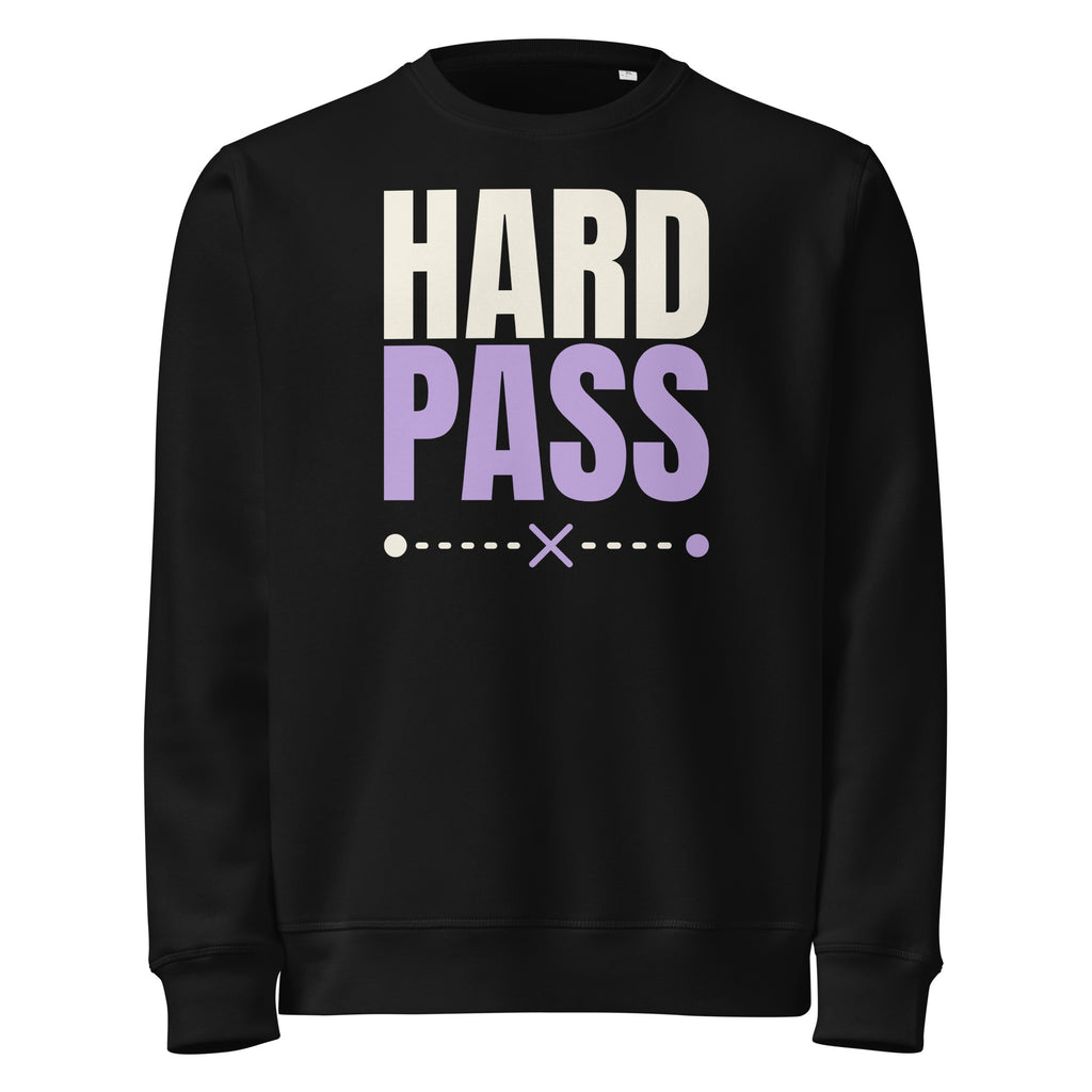Hard Pass organic sweatshirt in Black, front