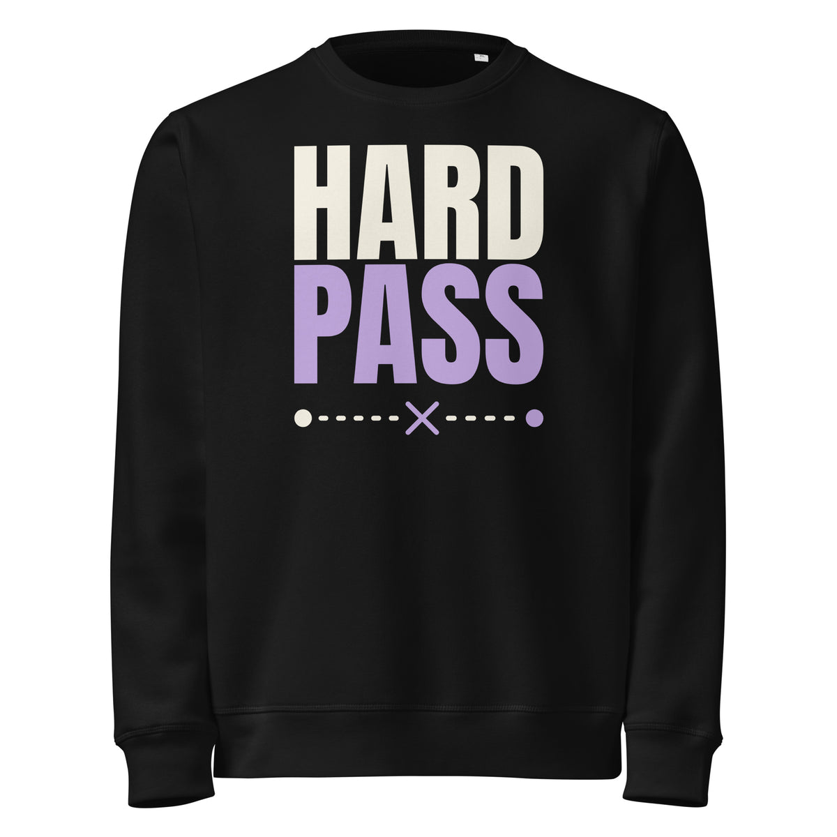 Hard Pass organic sweatshirt in Black, front