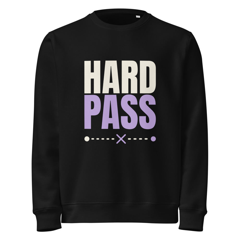 Hard Pass organic sweatshirt in Black, front