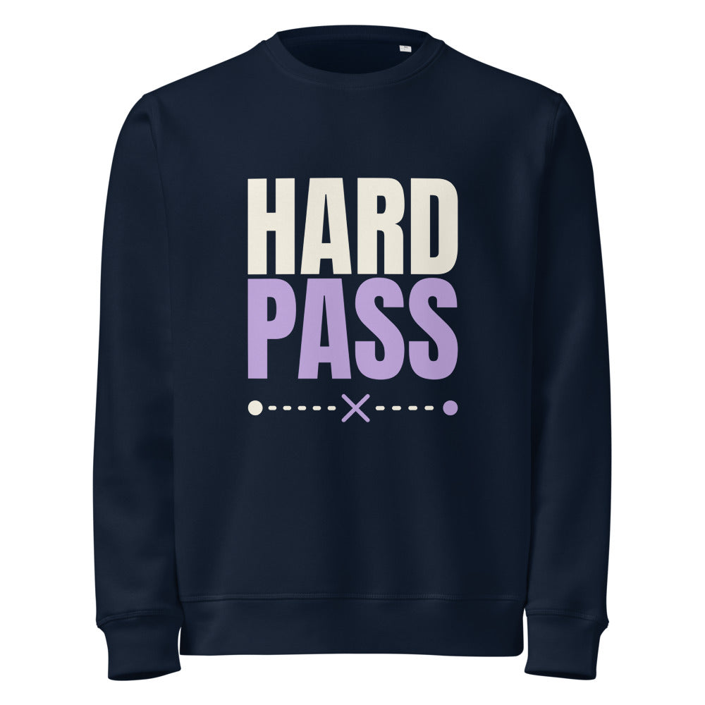 Hard Pass organic sweatshirt in French Navy, front