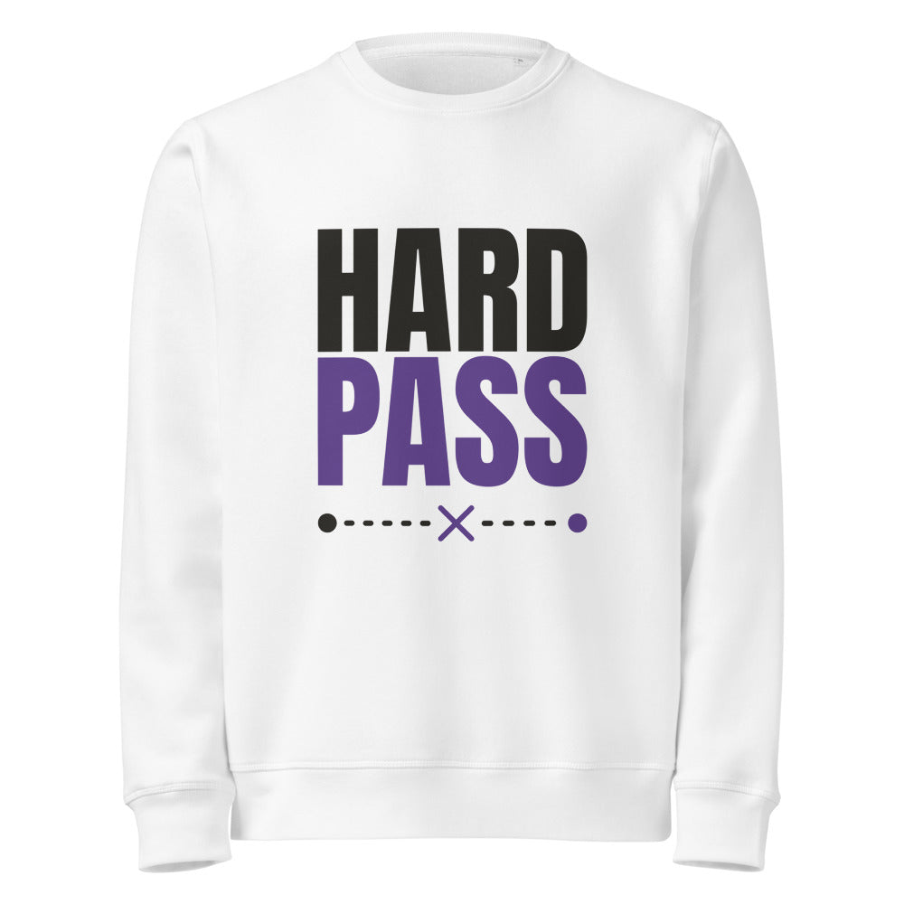 Hard Pass organic sweatshirt in White, front