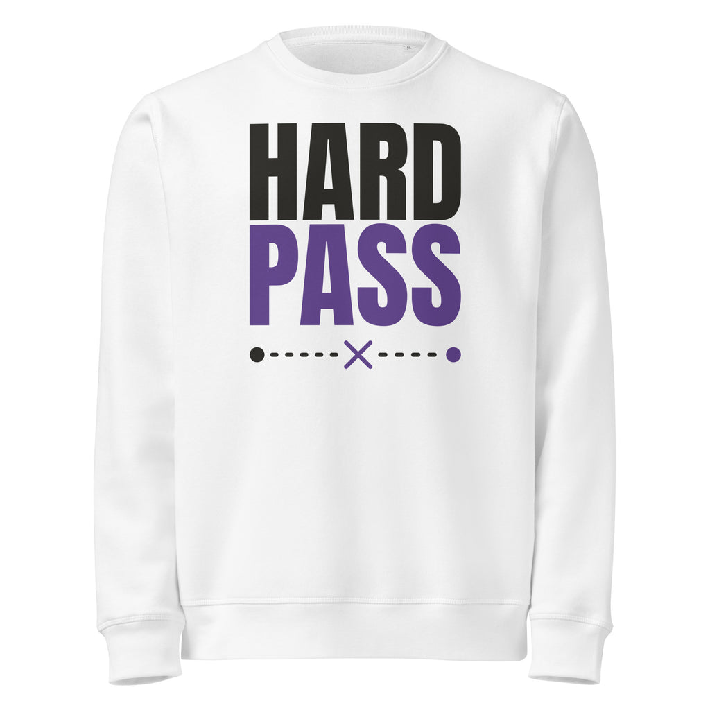 Hard Pass organic sweatshirt in White, front