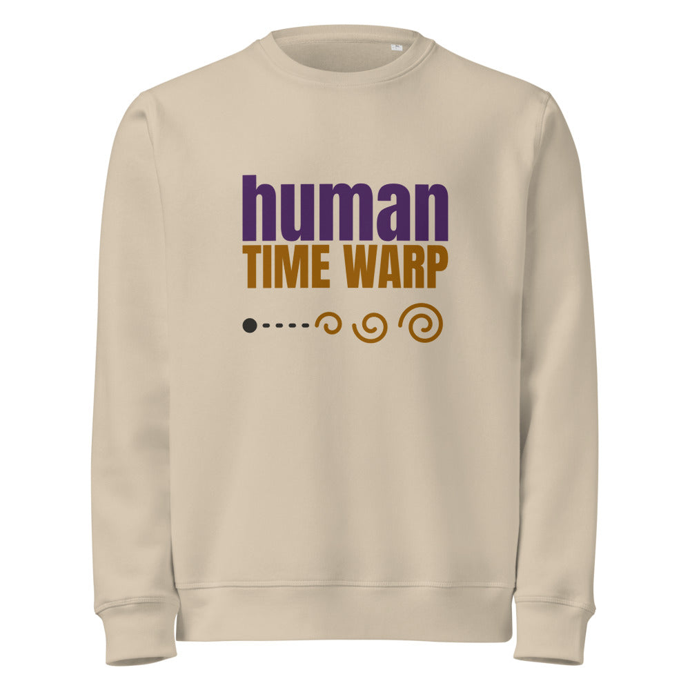 Human Time Warp organic sweatshirt in Desert Dust, front