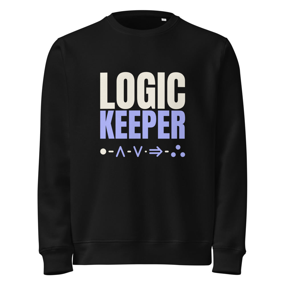 Logic Keeper organic sweatshirt in Black, front