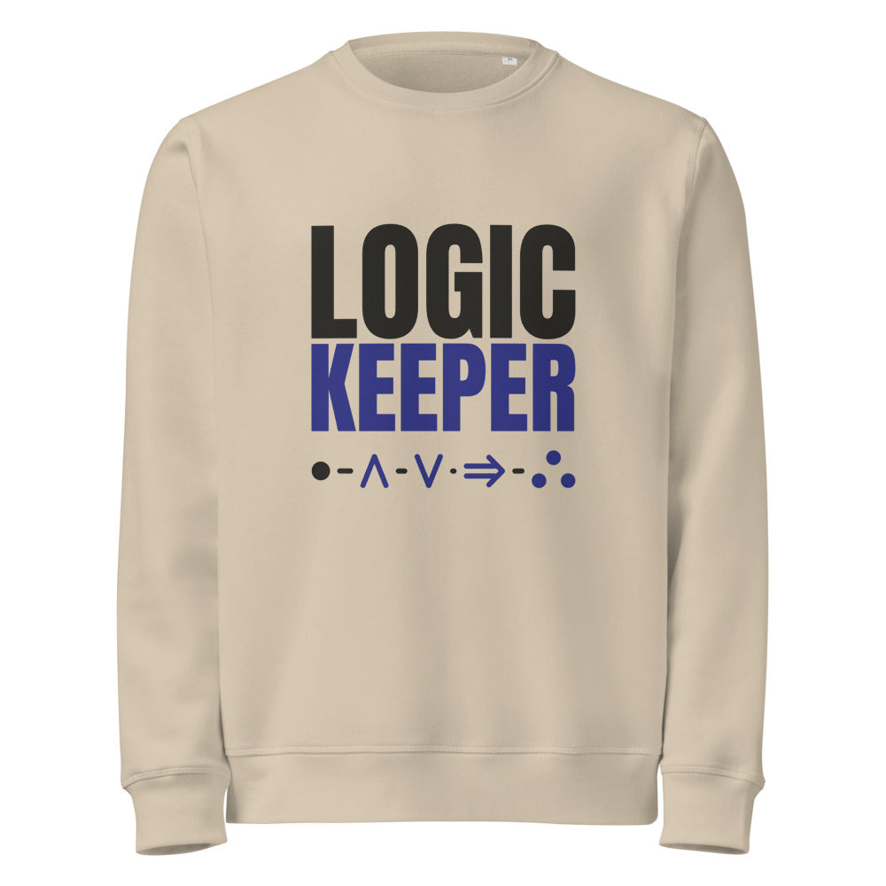 Logic Keeper organic sweatshirt in Desert Dust, front