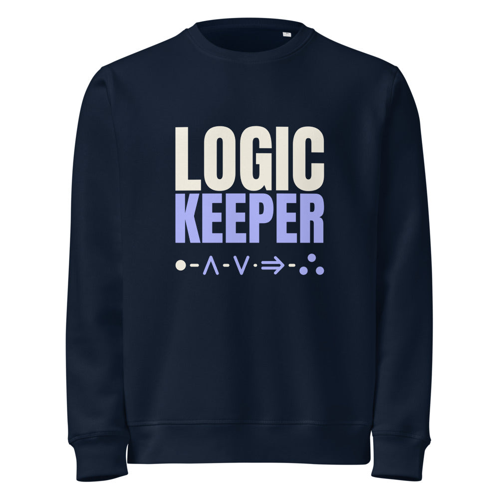 Logic Keeper organic sweatshirt in French Navy, front