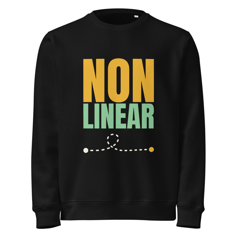 Non Linear organic sweatshirt in Black, front