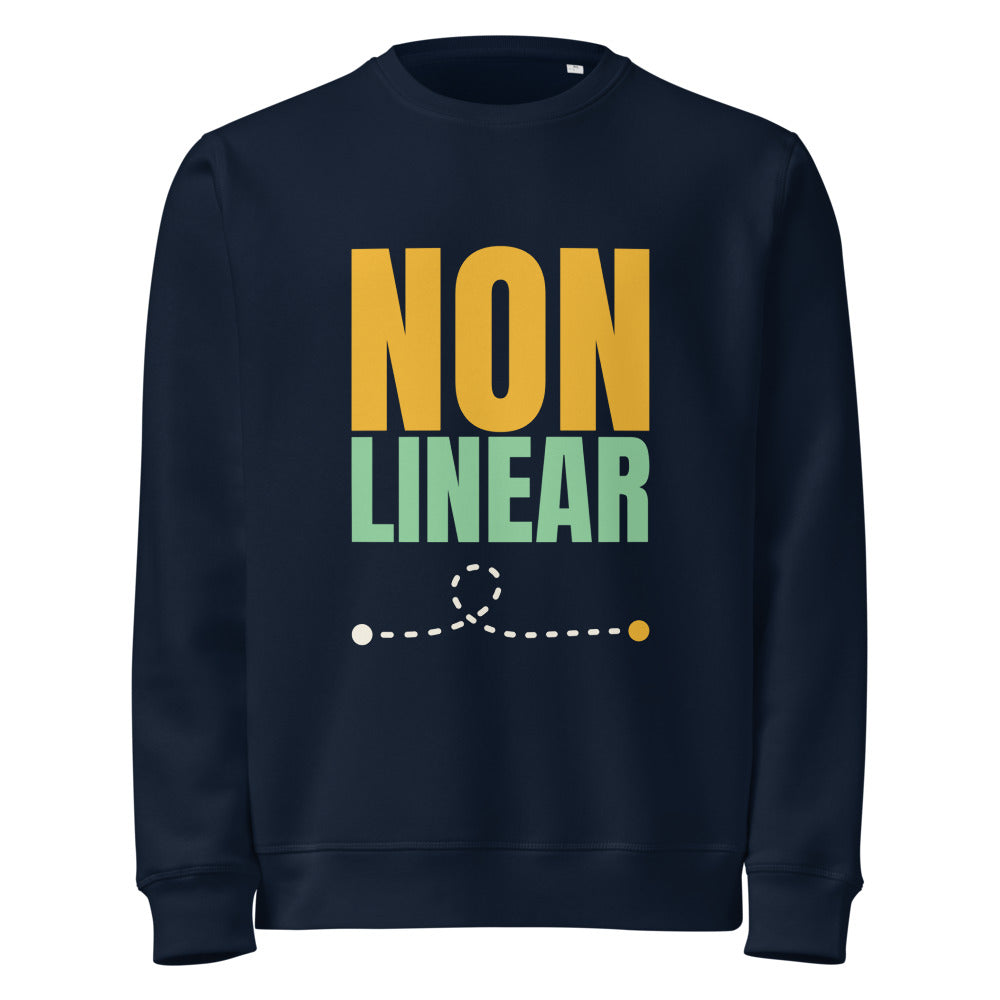 Non Linear organic sweatshirt in French Navy, front