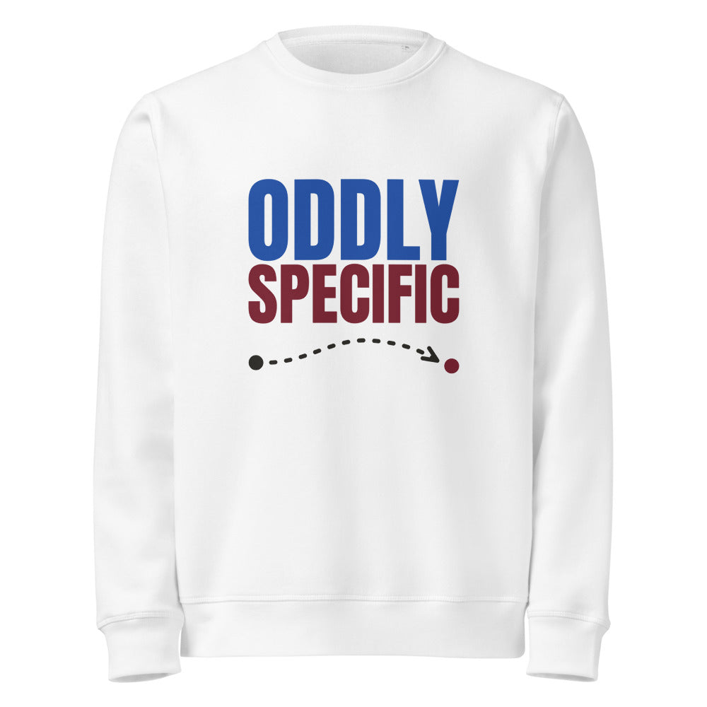 Oddly Specific organic sweatshirt in White, front
