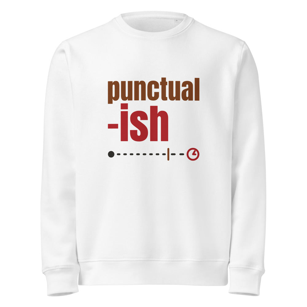 Punctual-ish organic sweatshirt in White, front