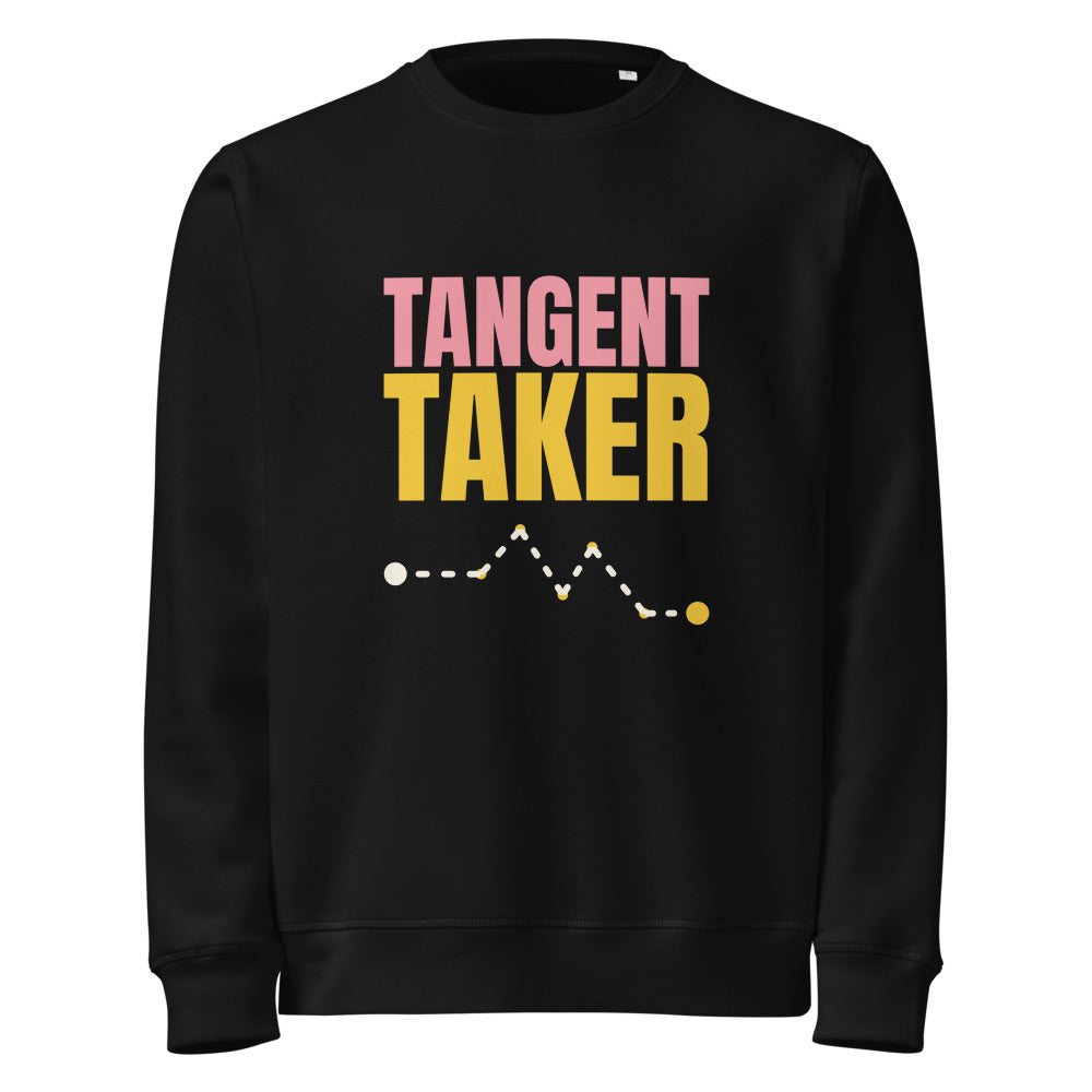 Tangent Taker organic sweatshirt in Black, front