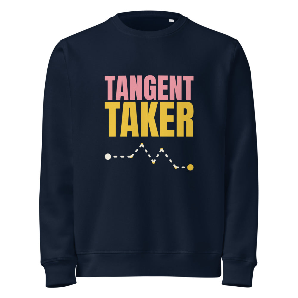 Tangent Taker organic sweatshirt in French Navy, front