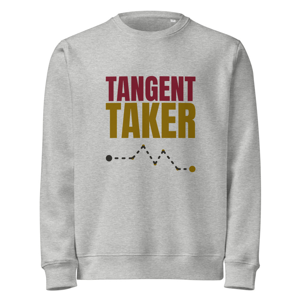 Tangent Taker organic sweatshirt in Heather Grey, front